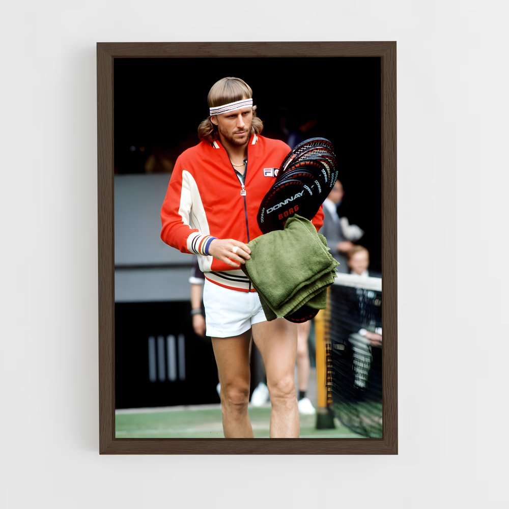 Poster Bjorn borg racket – affiche Tennis (vue 5)